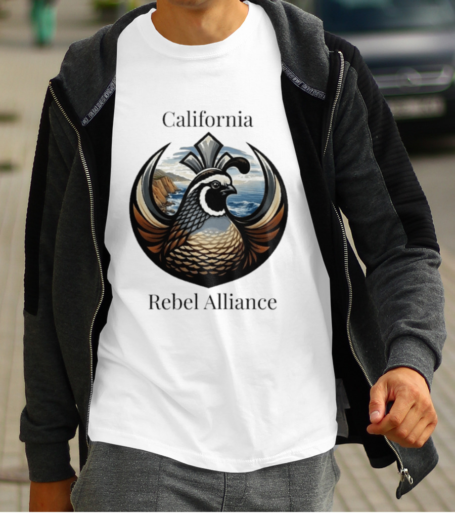 California Rebel Alliance Quail Coastal T-Shirt