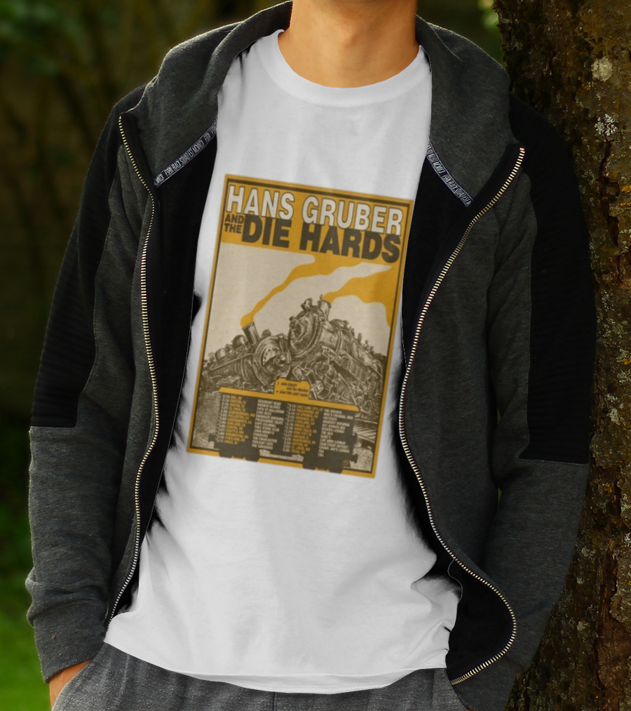 Hans Gruber And The Die Hards Train Tour Dates West Coast Midwest 2026 T-Shirt
