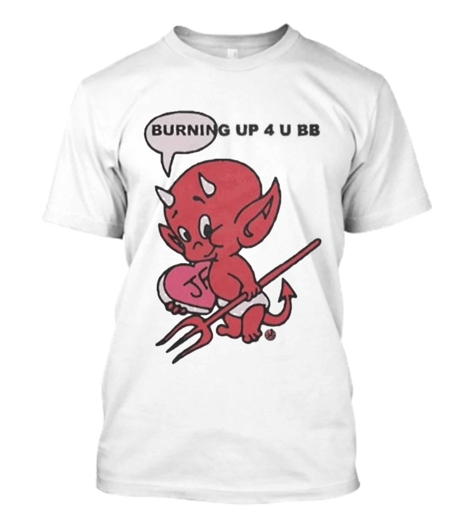 Burning Up Cute Cartoon Red Devil Just Friends T-Shirt
