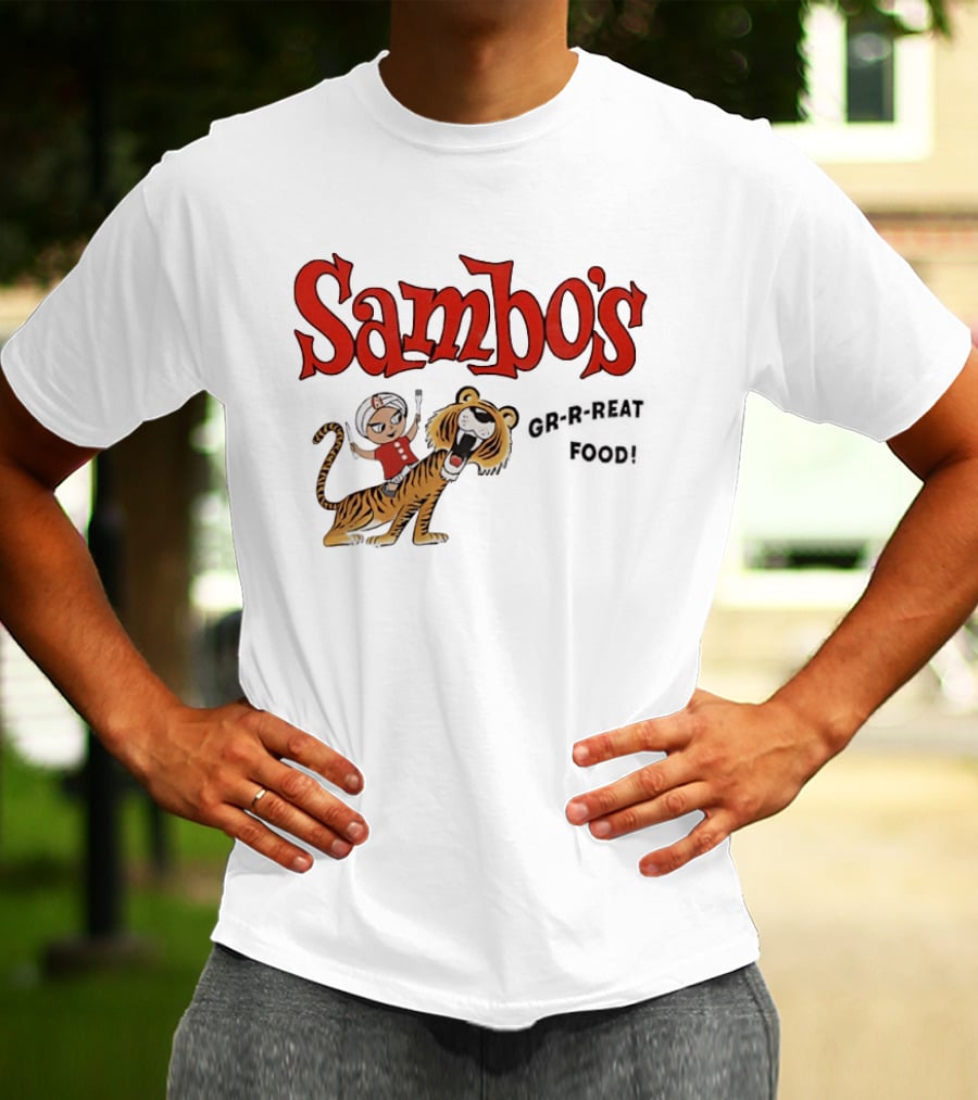 Kid Riding Tiger Sambo's Grrreat Food T-Shirt