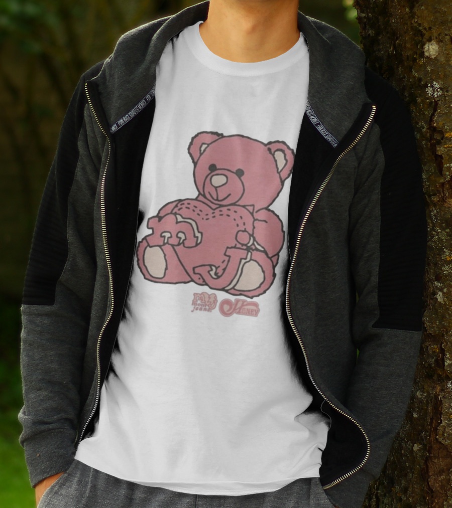 Mom Jeans Pink Bear Heart Honey T-Shirt