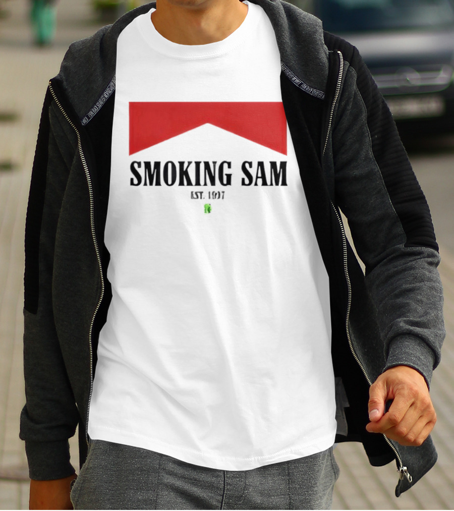 Smoking Sam Est 1997 Marlboro Man Seattle Football T-Shirt