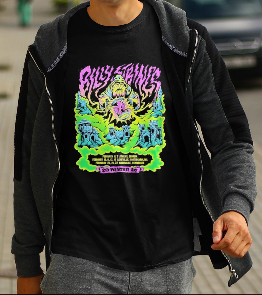 Billy Strings Winter Tour 2026 Psychedelic Castle T-Shirt