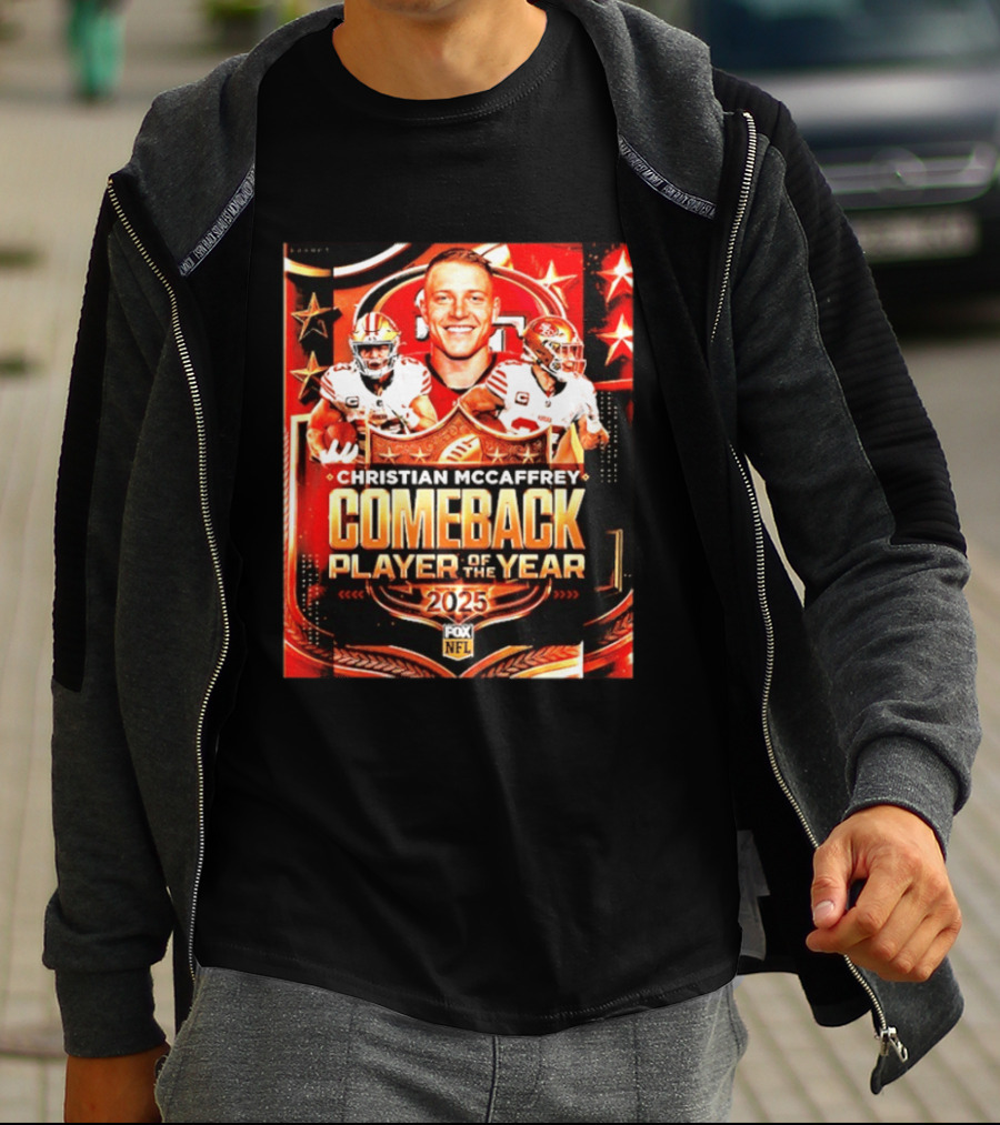 Christian McCaffrey 2025 NFL Comeback Player Of The Year San Francisco 49ers T-Shirt