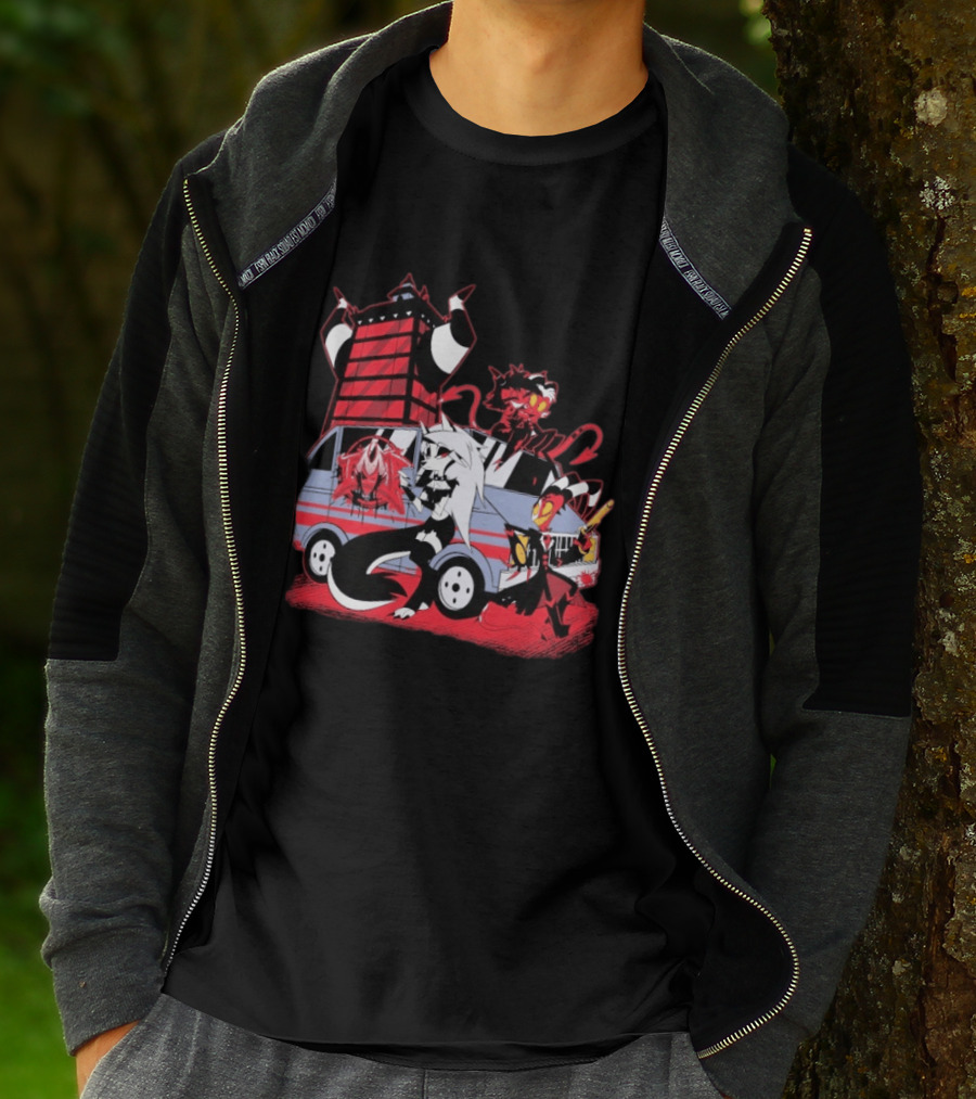 Hazbin Hotel Characters And IMP Van T-Shirt