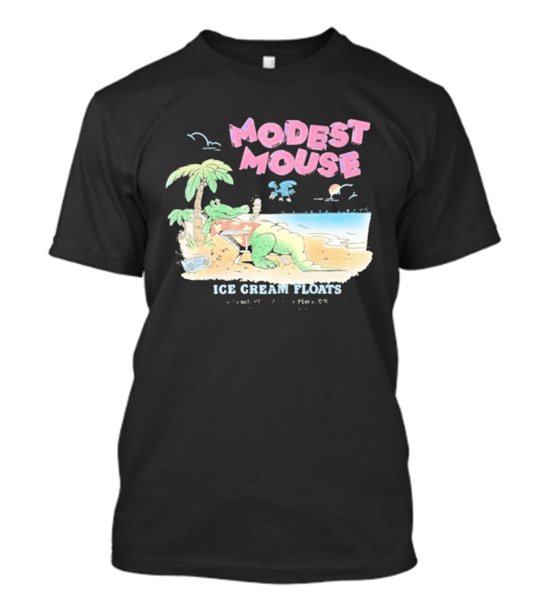 Modest Mouse Ice Cream Floats Relaxing Beach Alligator T-Shirt