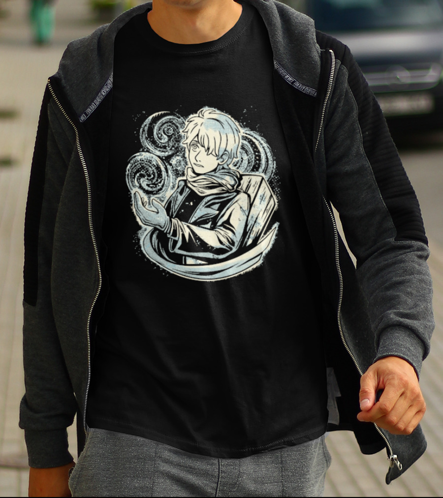 Karinimiki Depths Of Winter Ethereal Figure With Swirling Snowflakes T-Shirt