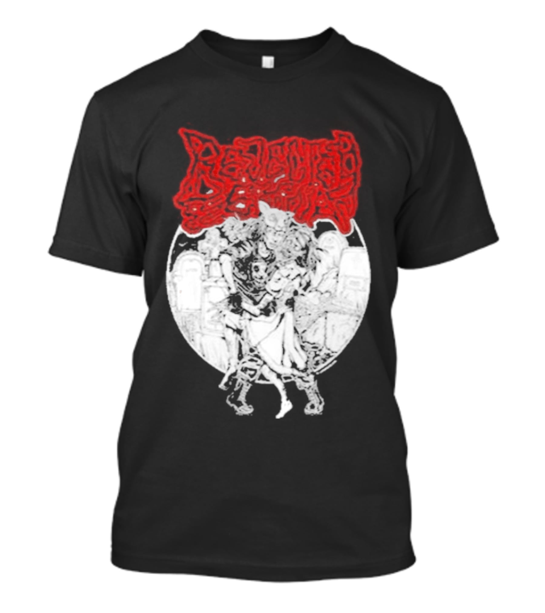 Lamb Mask Heart Motif Until Death Valentine's Symbolism T-Shirt