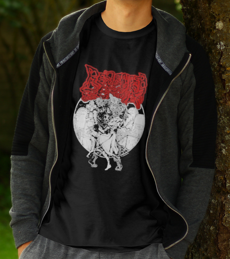 Lamb Mask Heart Motif Until Death Valentine's Symbolism T-Shirt