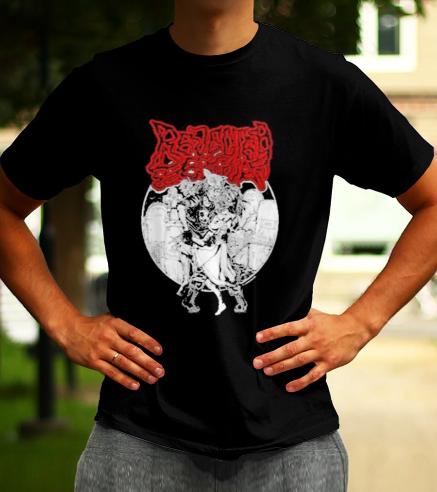 Lamb Mask Heart Motif Until Death Valentine's Symbolism T-Shirt