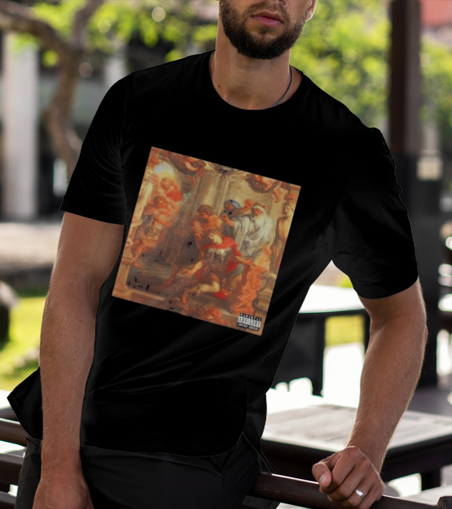 Suicideboys I No Longer Fear The Razor Guarding My Heel Album Cover Art Historic Painting Parental Advisory T-Shirt