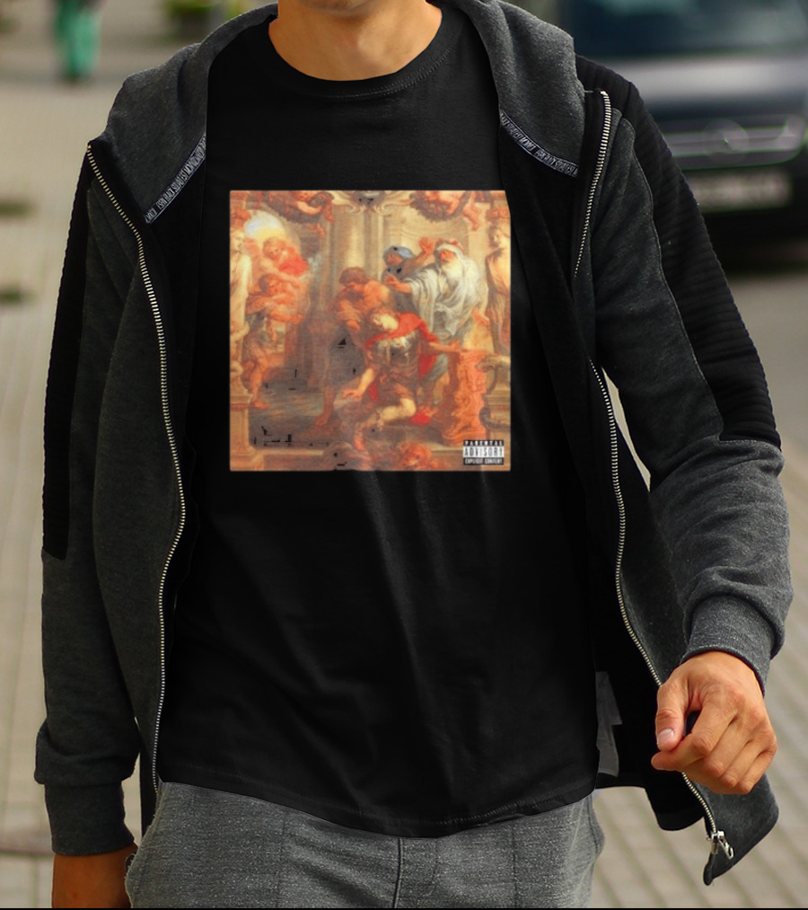 Suicideboys I No Longer Fear The Razor Guarding My Heel Album Cover Art Historic Painting Parental Advisory T-Shirt