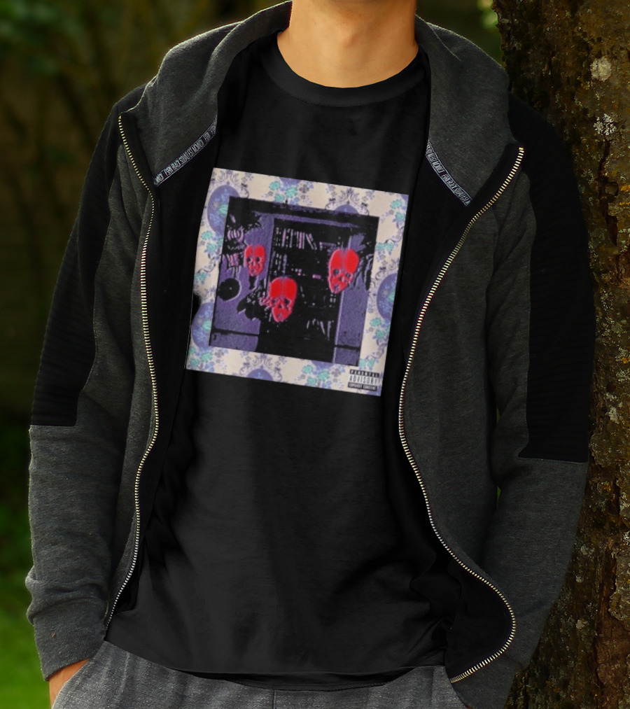 Suicideboys Kill Yourself Part IX The Soulseek Saga Album Cover With Parental Advisory Flowers And Skulls T-Shirt