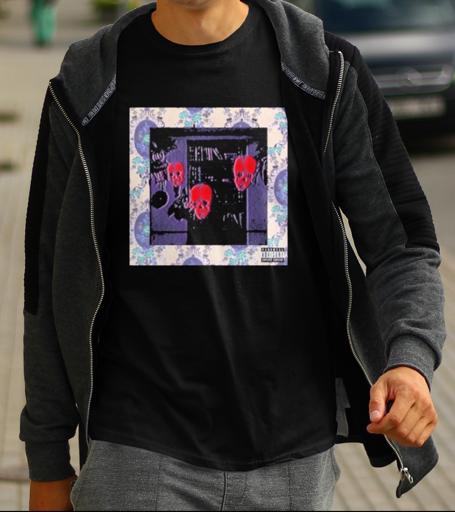 Suicideboys Kill Yourself Part IX The Soulseek Saga Album Cover With Parental Advisory Flowers And Skulls T-Shirt