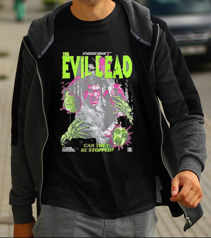 THE EVIL DEAD CAN THEY BE STOPPED Horror Movie Groovy Ash Williams 1981 T-Shirt