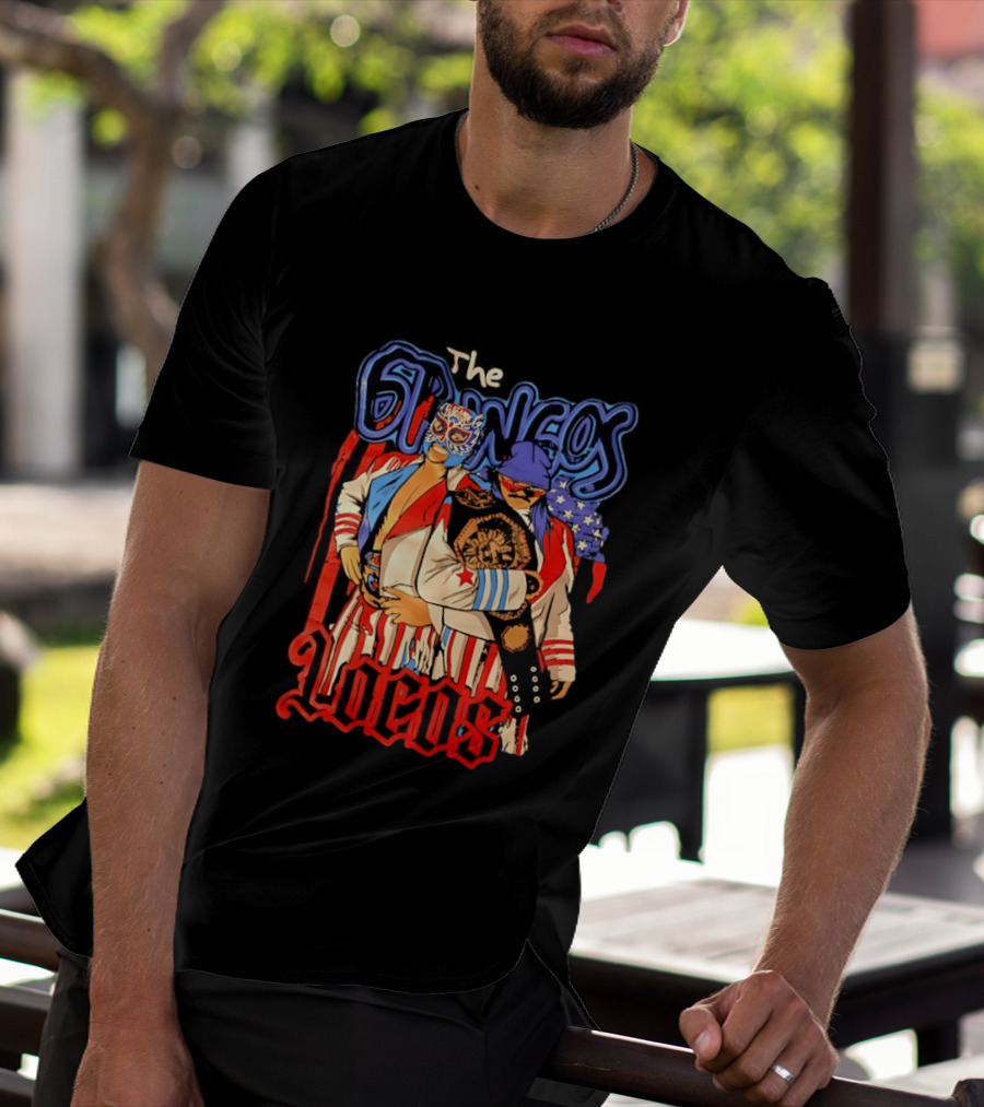 The Gringos Locos Wrestling Team Masked Champions With Stars And Stripes T-Shirt