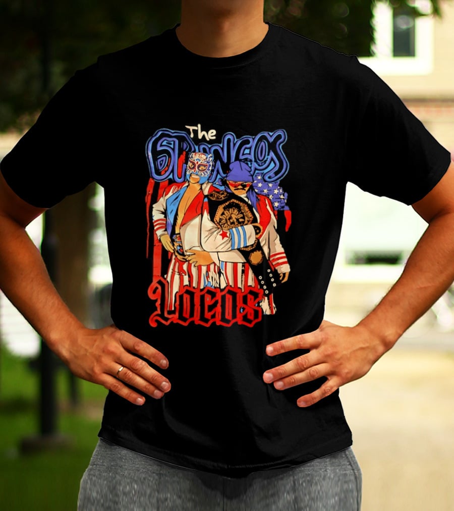 The Gringos Locos Wrestling Team Masked Champions With Stars And Stripes T-Shirt