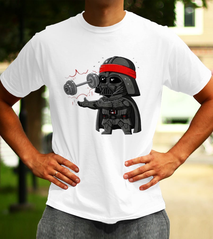 Force Lift Red Bandana Parody Villain Exercise Humor T-Shirt