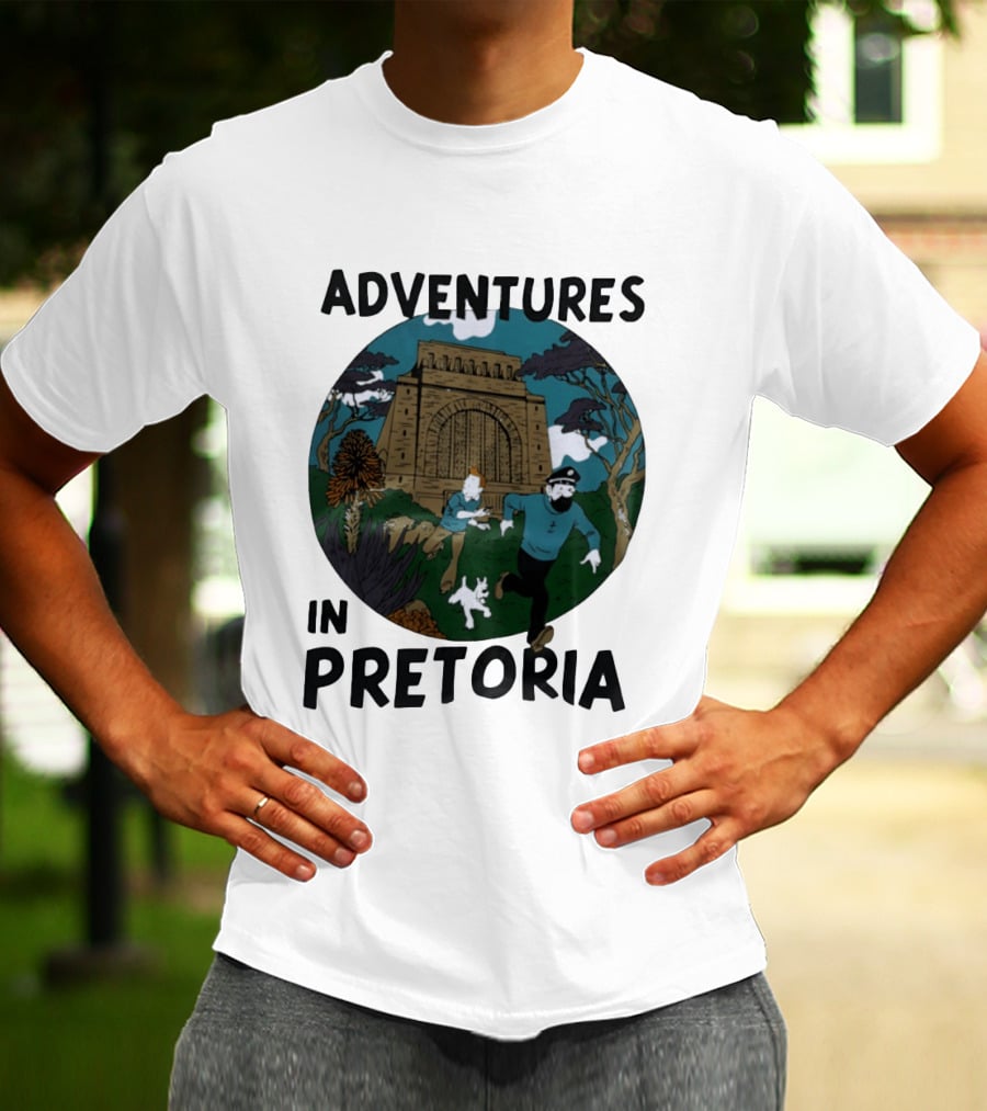 Adventures In Pretoria Tintin Captain Haddock Escape Scene T-Shirt
