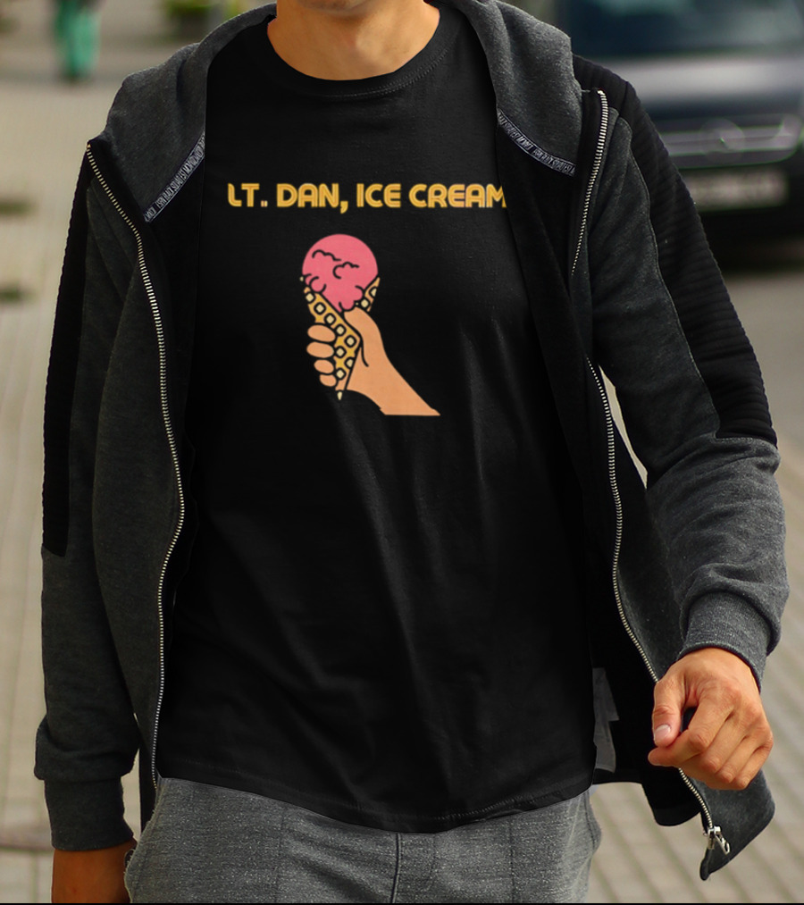 LT Dan Ice Cream Cone Hand T-Shirt