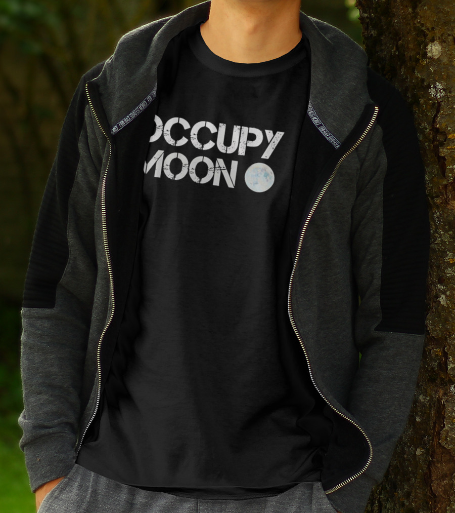 Occupy Moon Earth Satellite Influence T-Shirt