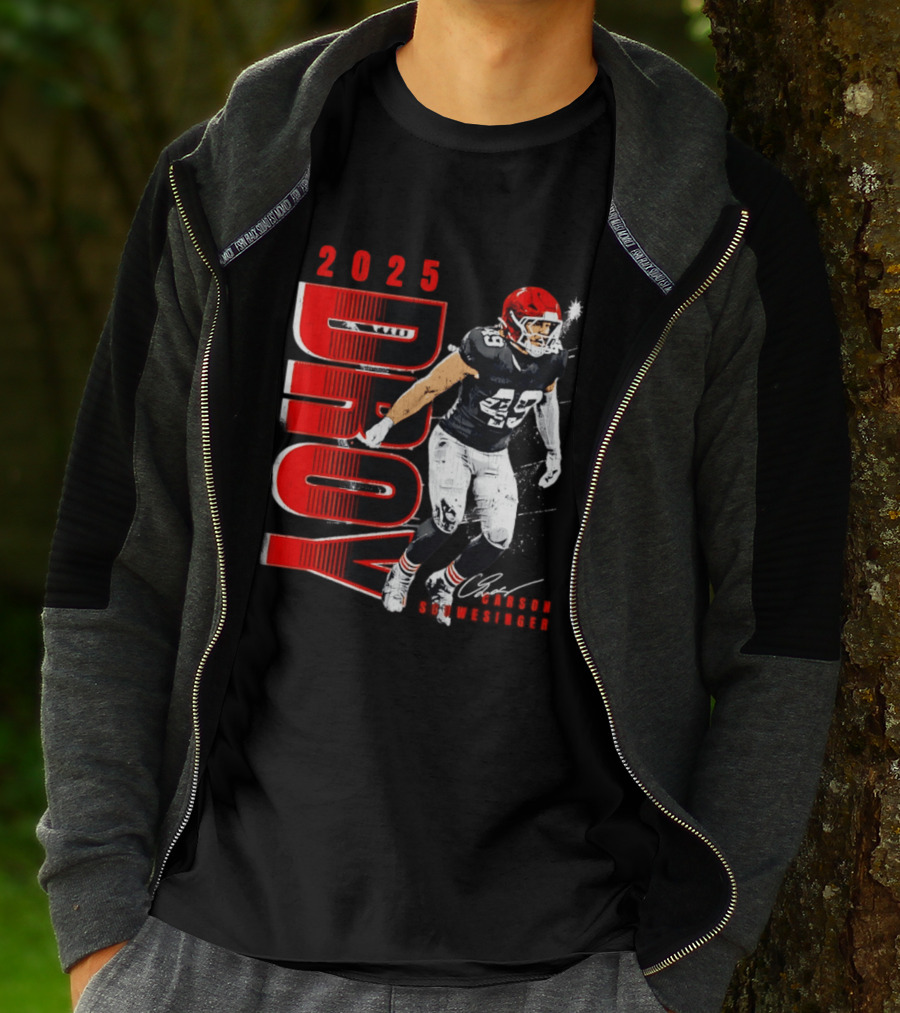 2025 DROY Carson Schwesinger Cleveland Browns T-Shirt