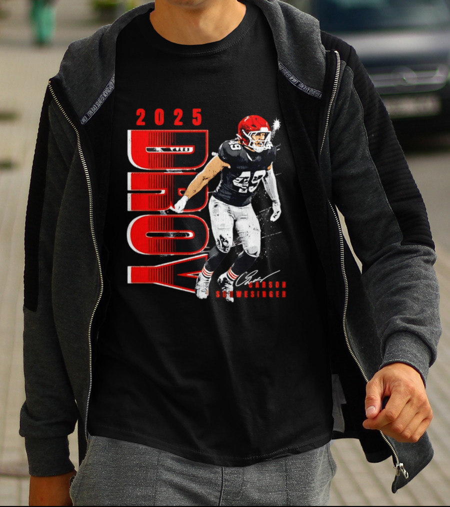 2025 DROY Carson Schwesinger Cleveland Browns T-Shirt