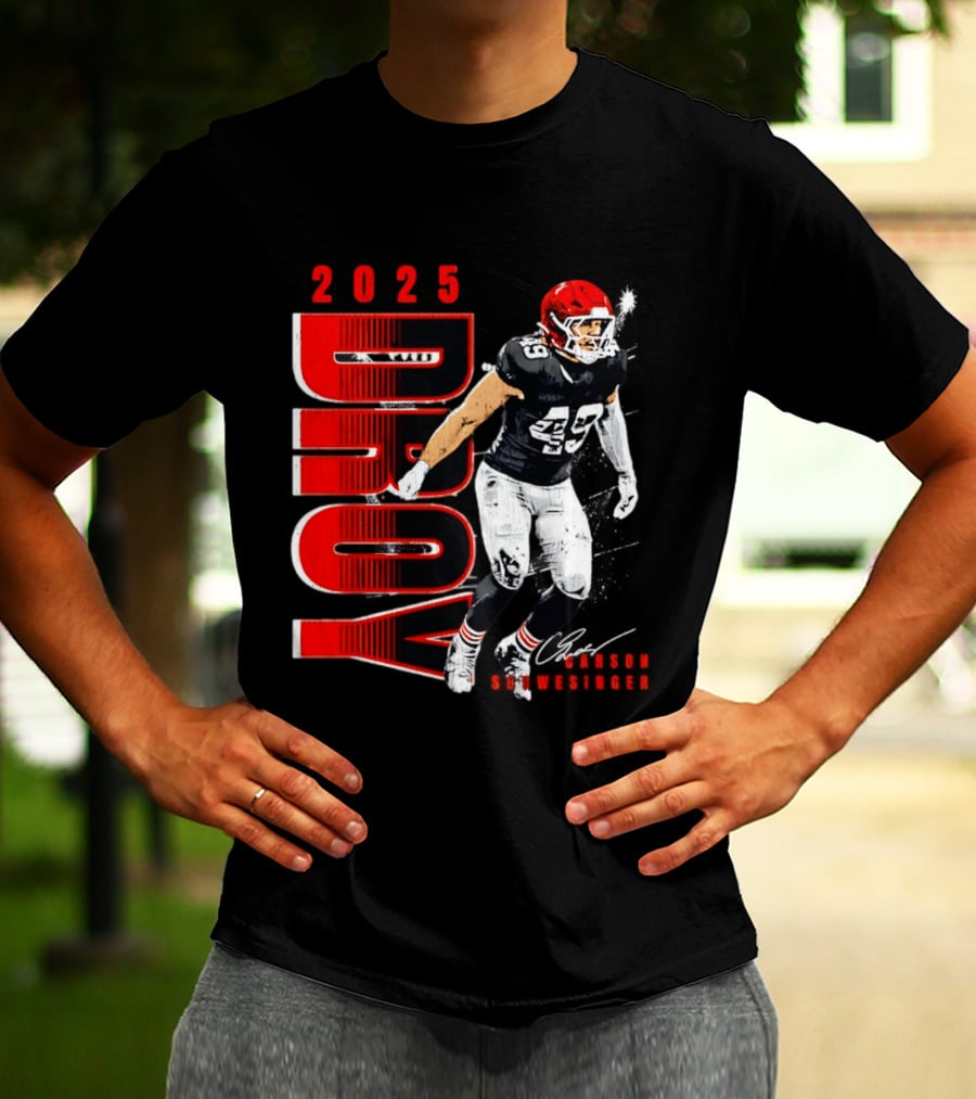 2025 DROY Carson Schwesinger Cleveland Browns T-Shirt