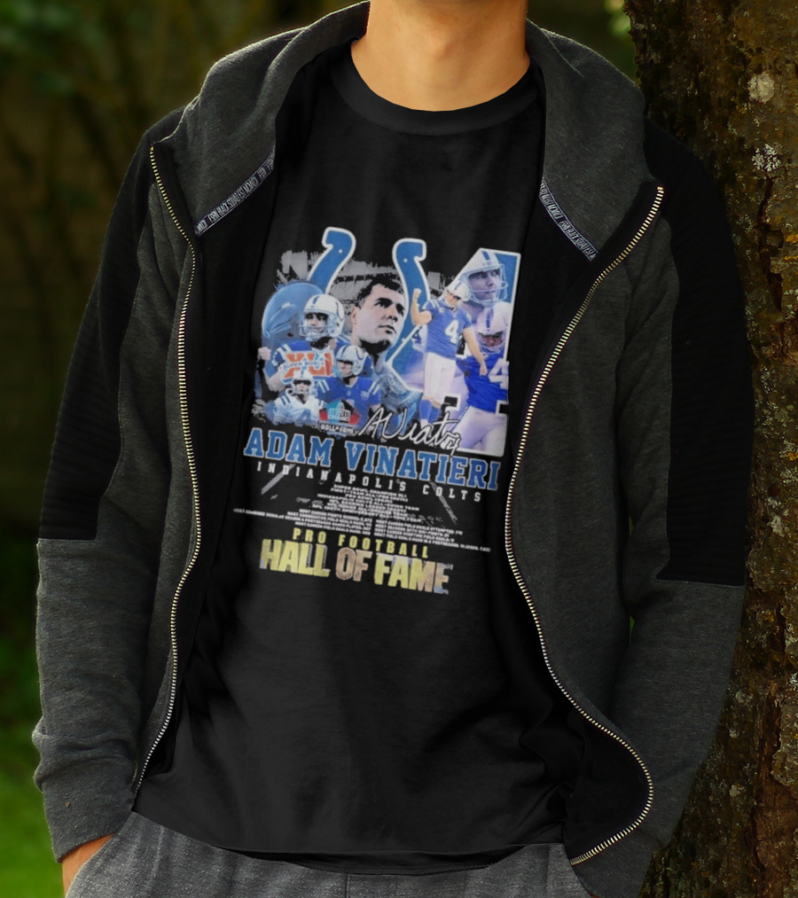 Indianapolis Colts Adam Vinatieri Pro Football Hall Of Fame T-Shirt