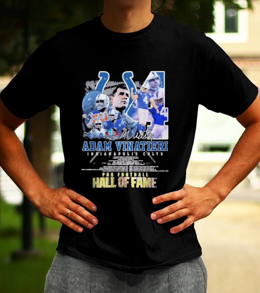 Indianapolis Colts Adam Vinatieri Pro Football Hall Of Fame T-Shirt