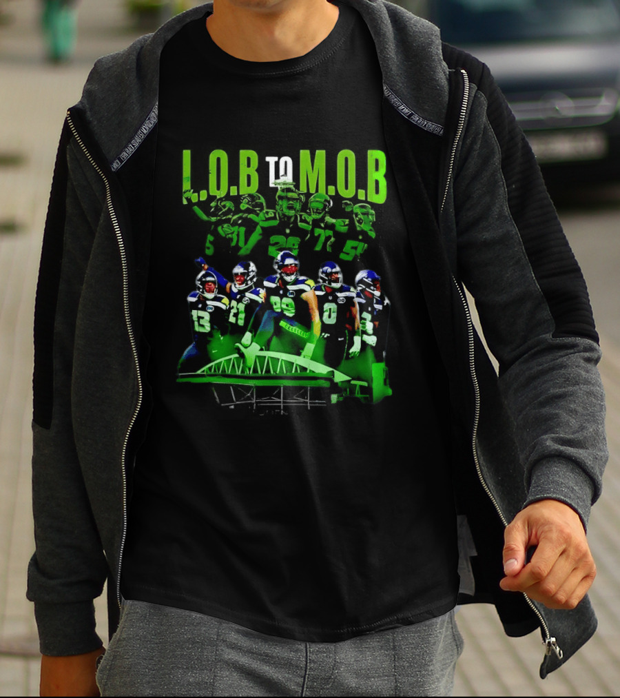 LOB To MOB Seattle Seahawks Players Bridge T-Shirt