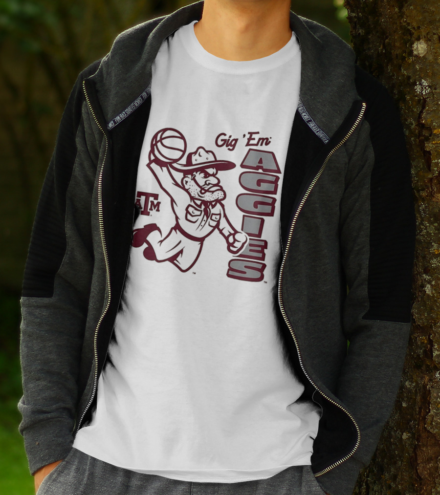 Texas A&M Gig 'Em Aggies Basketball Dunking Sarge T-Shirt