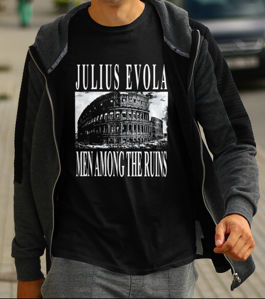 Julius Evola Men Among The Ruins Colosseum Motif T-Shirt