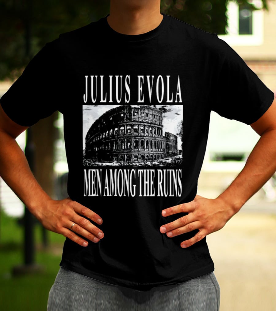 Julius Evola Men Among The Ruins Colosseum Motif T-Shirt