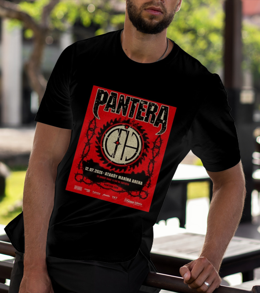 Pantera Istanbul 2026 Ataköy Marina Arena July 12 Concert Event T-Shirt