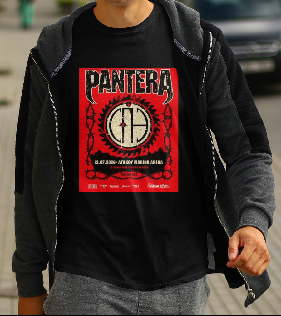 Pantera Istanbul 2026 Ataköy Marina Arena July 12 Concert Event T-Shirt