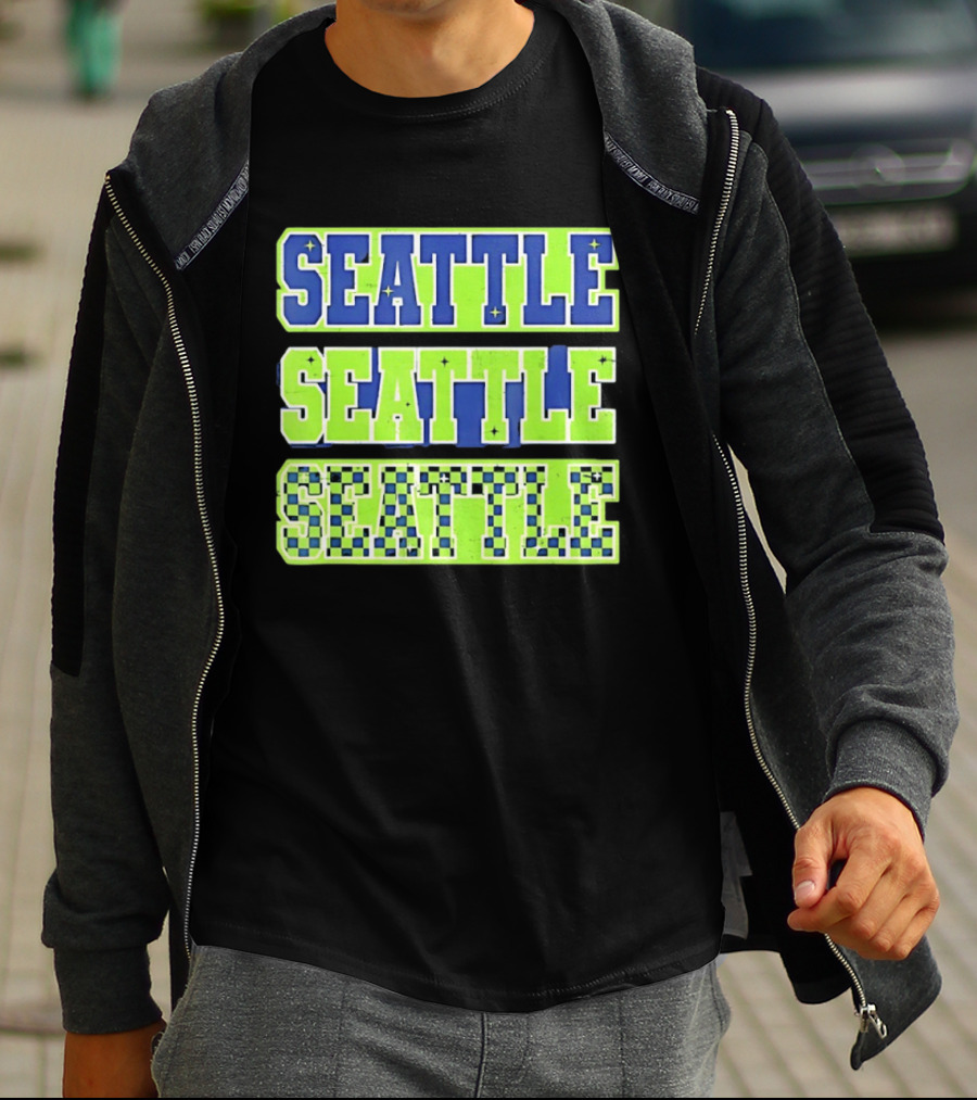 Seattle Seahawks Neon Green Seattle Seattle T-Shirt