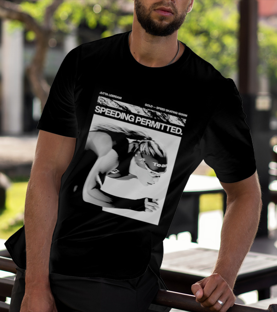 Jutta Leerdam Nike Speeding Permitted Gold Medal 1000m Olympic Speed Skating T-Shirt