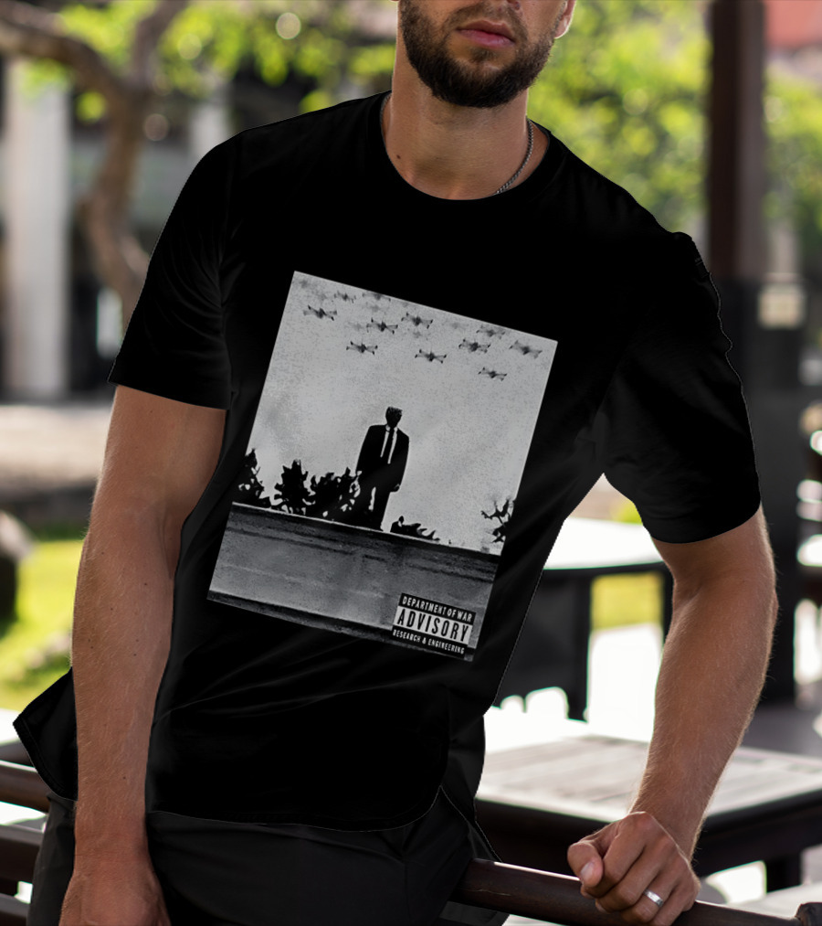 Trump Standing Tall With Advisory Research Warplanes Overhead T-Shirt