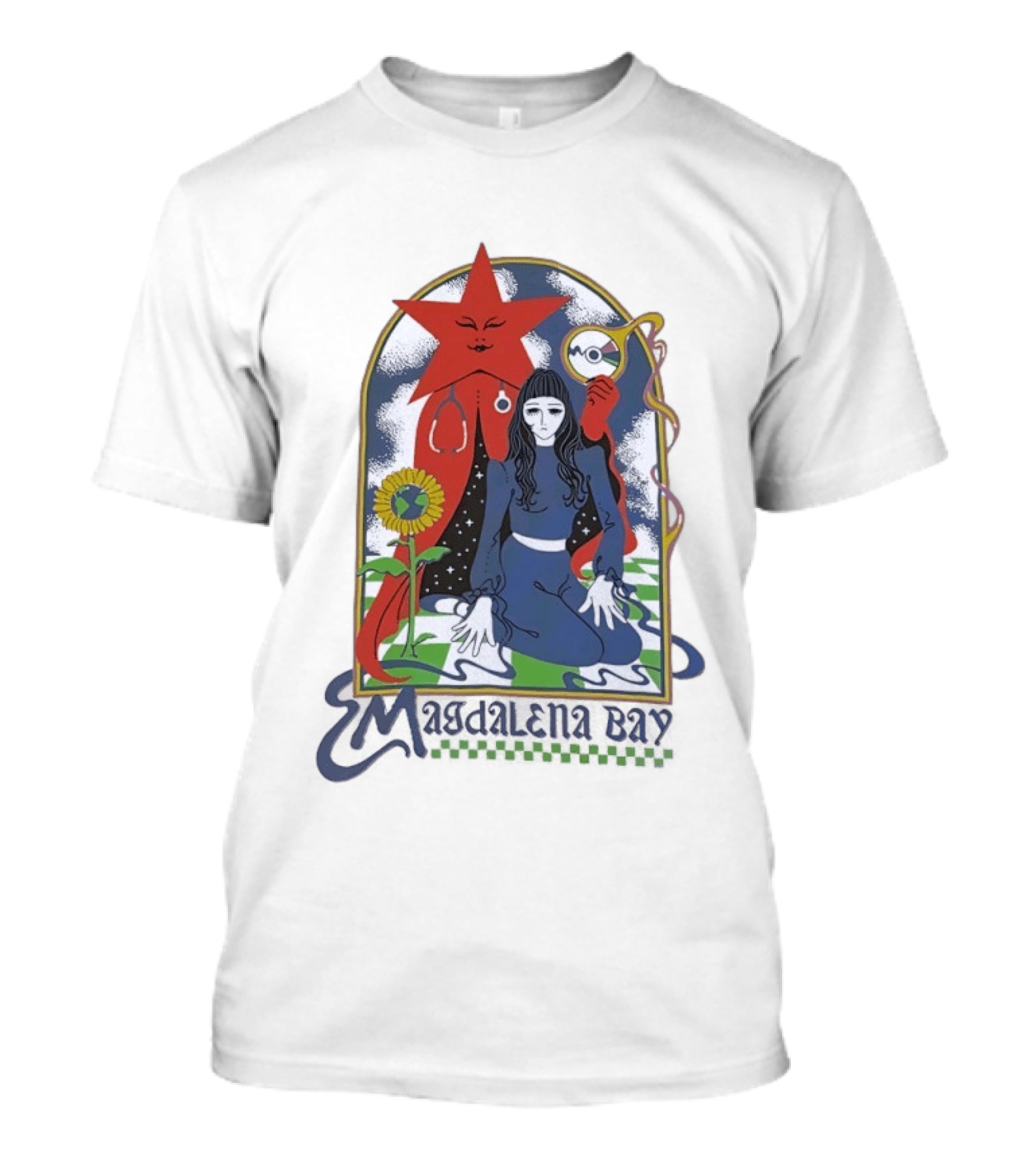 Magdalena Bay Band Psychedelic Star And Sunflower Surreal T-Shirt