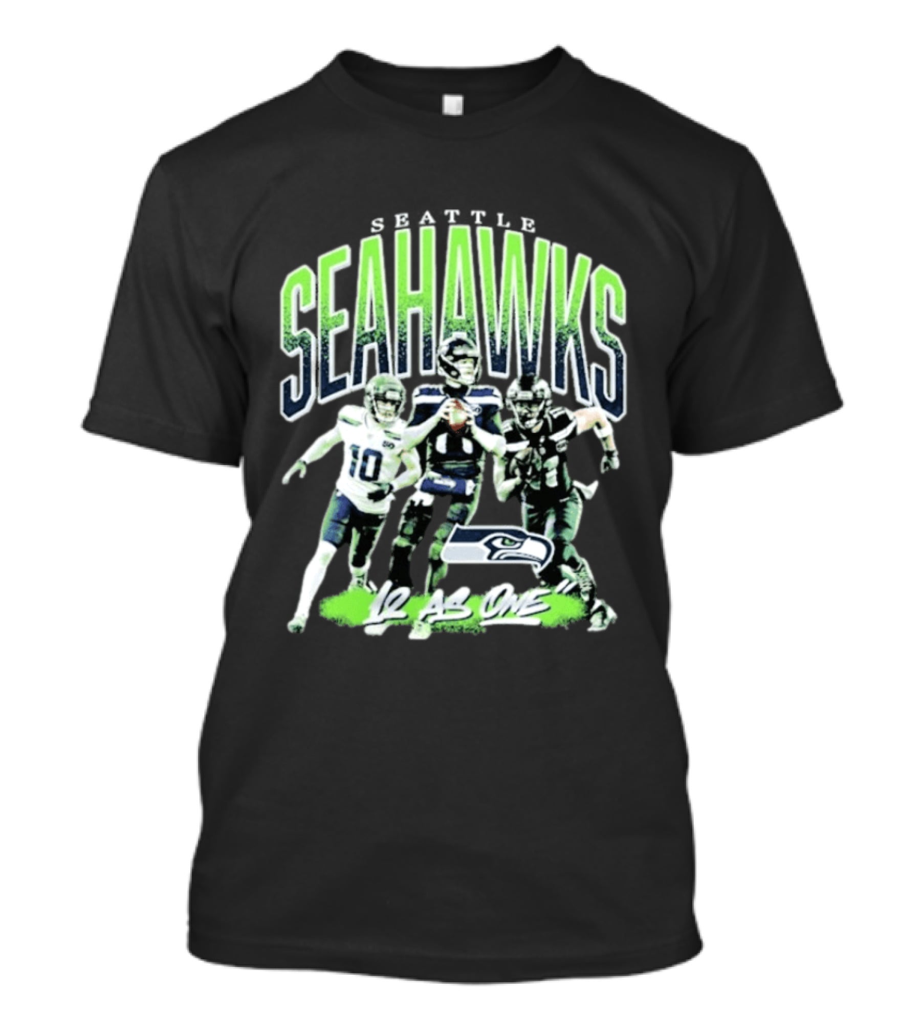 Seattle Seahawks 12 As One Nike Black Loose Crewneck T-Shirt