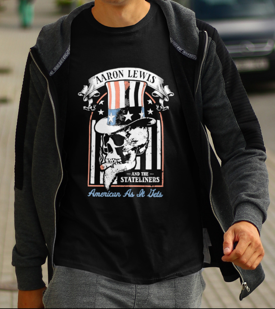 Aaron Lewis Uncle Sam Skull And The Stateliners American As It Gets T-Shirt