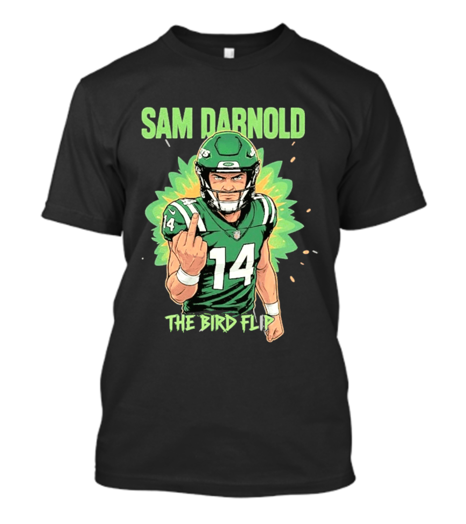 Sam Darnold The Bird Flip Football Gesture T-Shirt
