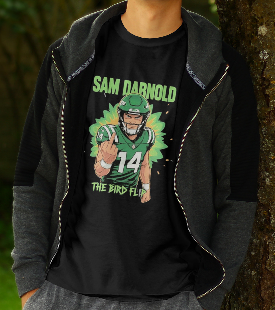 Sam Darnold The Bird Flip Football Gesture T-Shirt