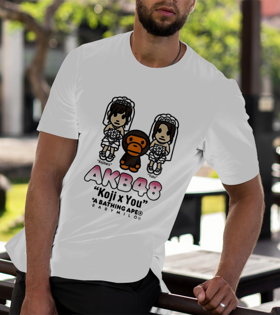 AKB48 Koji X You Collaboration A Bathing Ape Bape Baby Milo T-Shirt