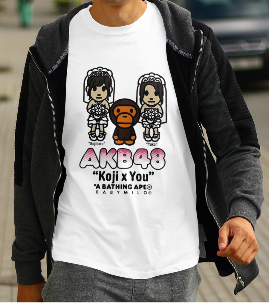 AKB48 Koji X You Collaboration A Bathing Ape Bape Baby Milo T-Shirt