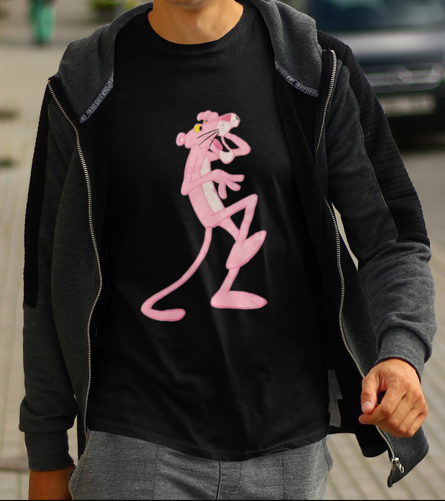 Pink Panther Cartoon Character Classic Pose T-Shirt