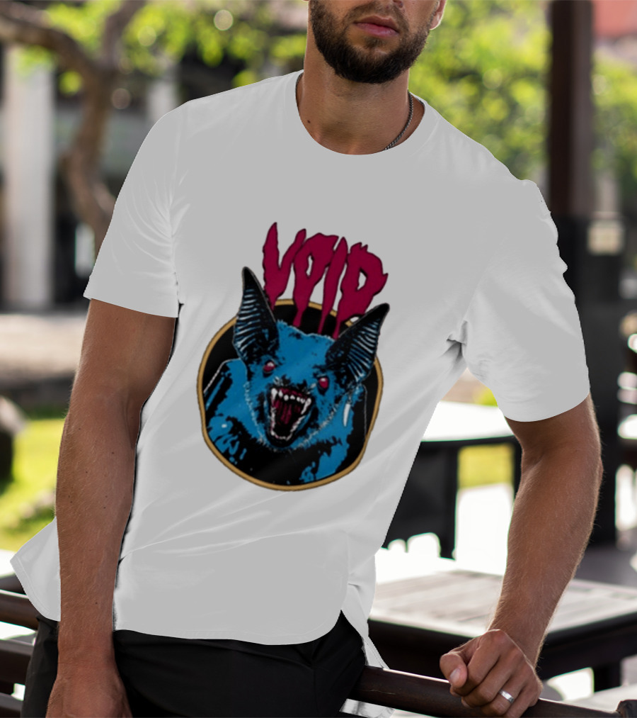 VOiD Screaming Blue Bat With Red Eyes T-Shirt