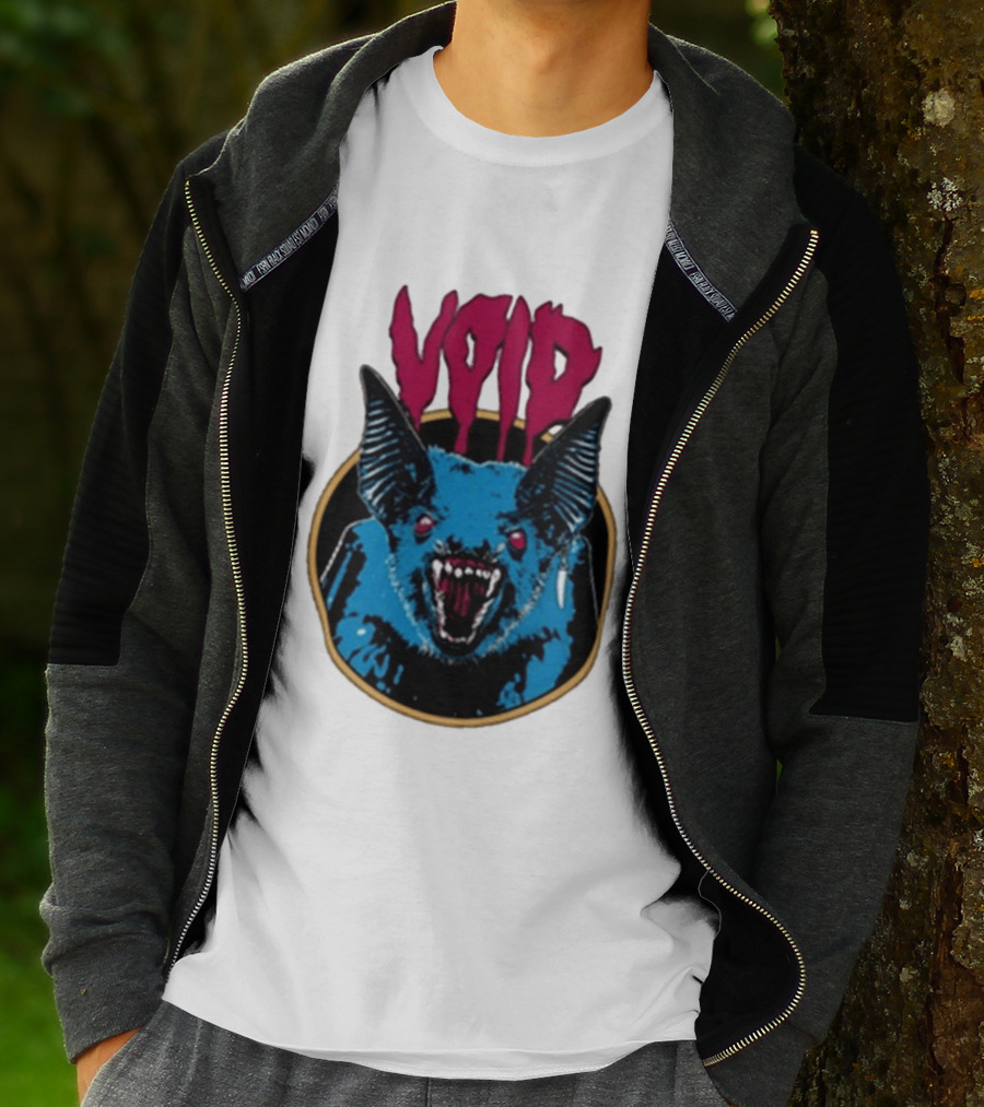 VOiD Screaming Blue Bat With Red Eyes T-Shirt