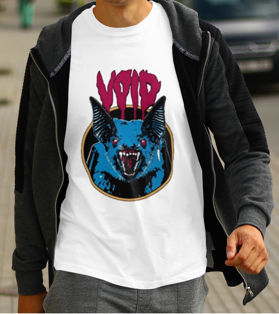 VOiD Screaming Blue Bat With Red Eyes T-Shirt
